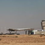 Nově budované letiště Ramon
