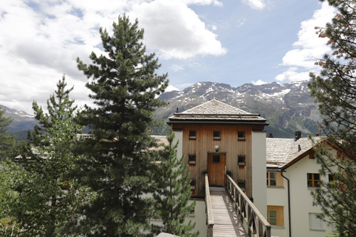 Krásná příroda okolí St. Moritz ve Švýcarsku