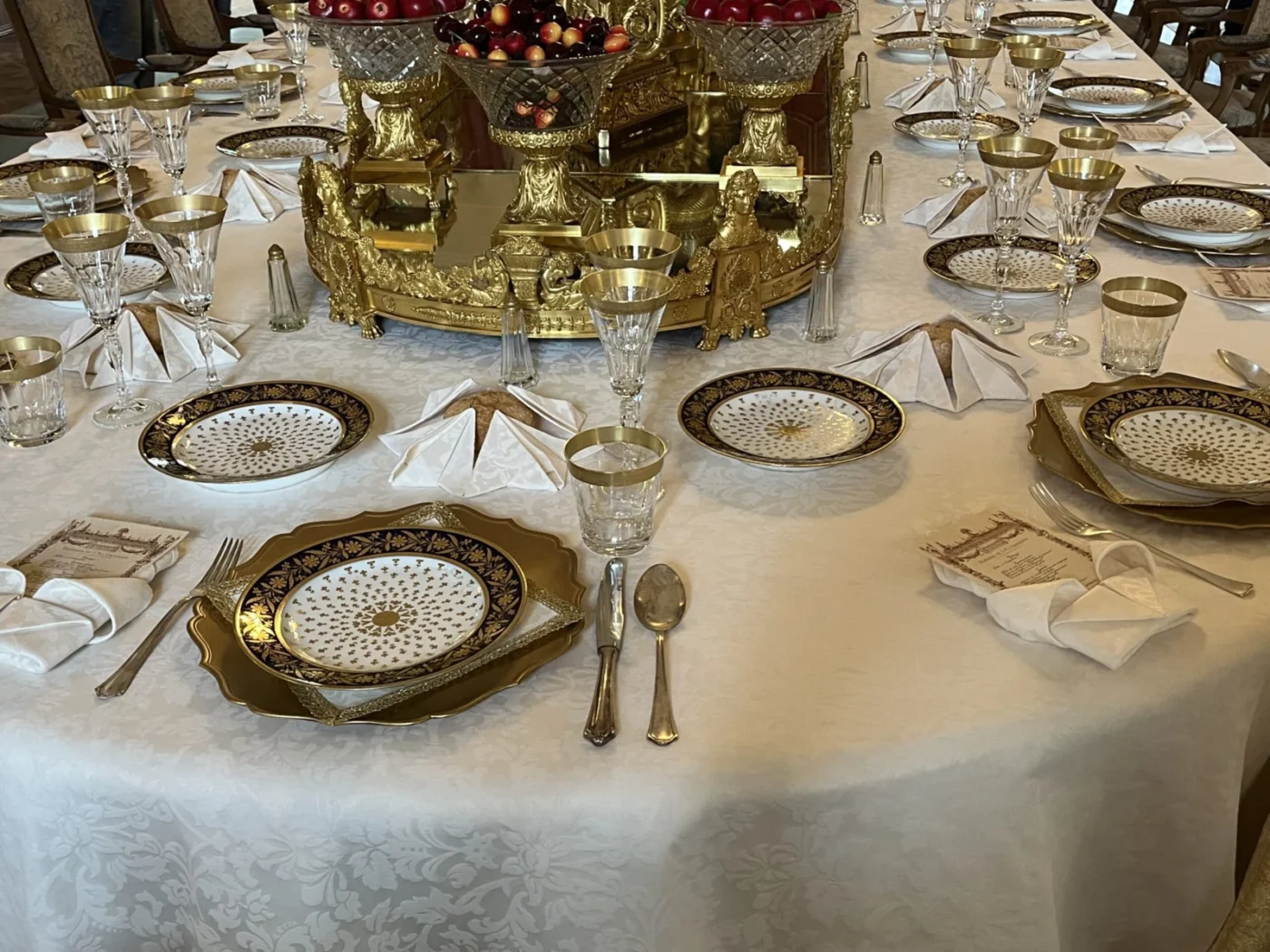 Detail prostírání.